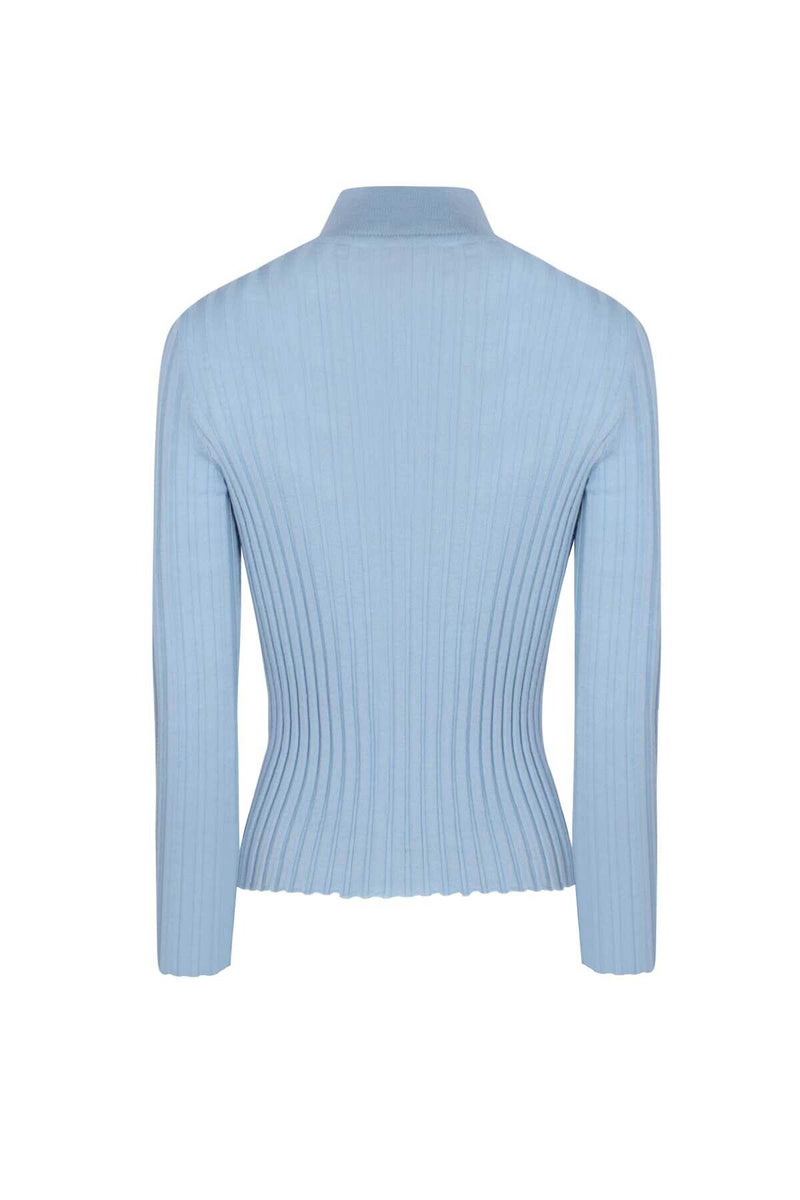 Light Blue Women's Half-Zip Sweater