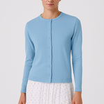 Baby Blue Buttoned Women's Cardigan