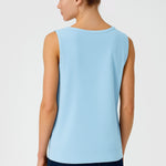 Bebe Blue Thick-Strapped Round Neck Women's Athletic Shirt