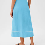 Baby Blue Pleated Long Skirt