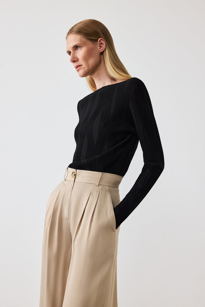 Beige Palazzo Wide Leg Women's Pants
