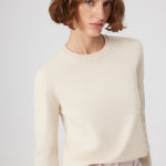 Beige Bicycle Neck Women's T-Shirt