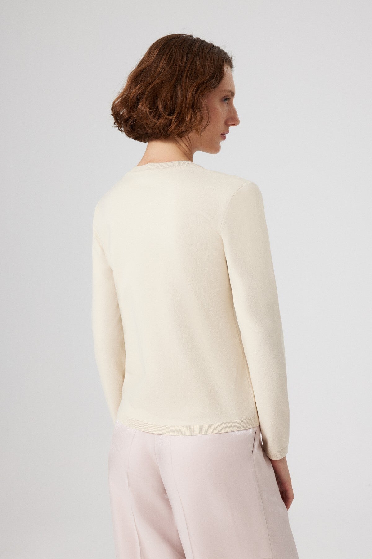 Beige Bicycle Neck Women's T-Shirt