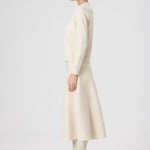 Beige Button-Detailed Women's Cardigan