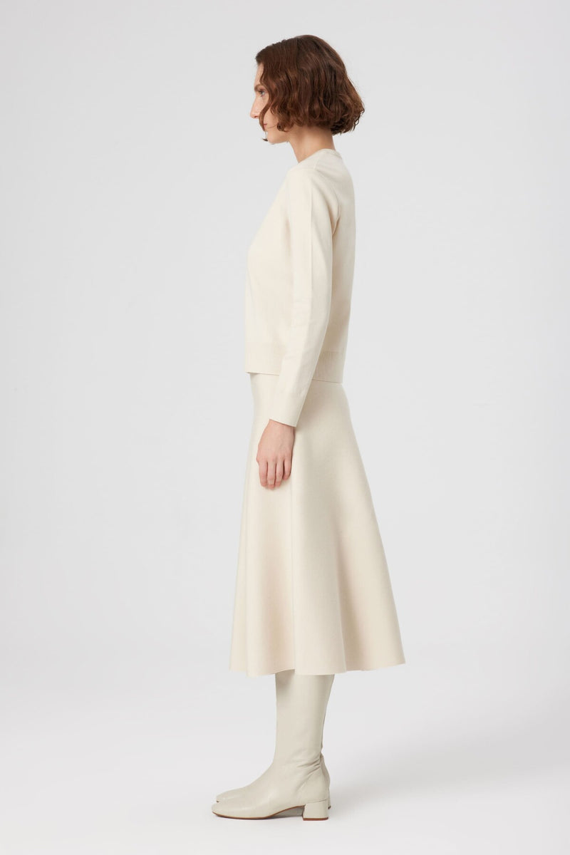 Beige Button-Detailed Women's Cardigan