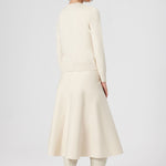 Beige Button-Detailed Women's Cardigan