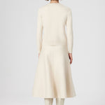 Beige Button-Detailed Women's Cardigan