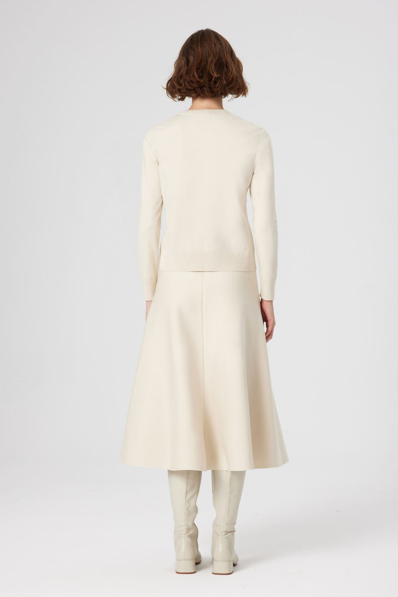 Beige Button-Detailed Women's Cardigan