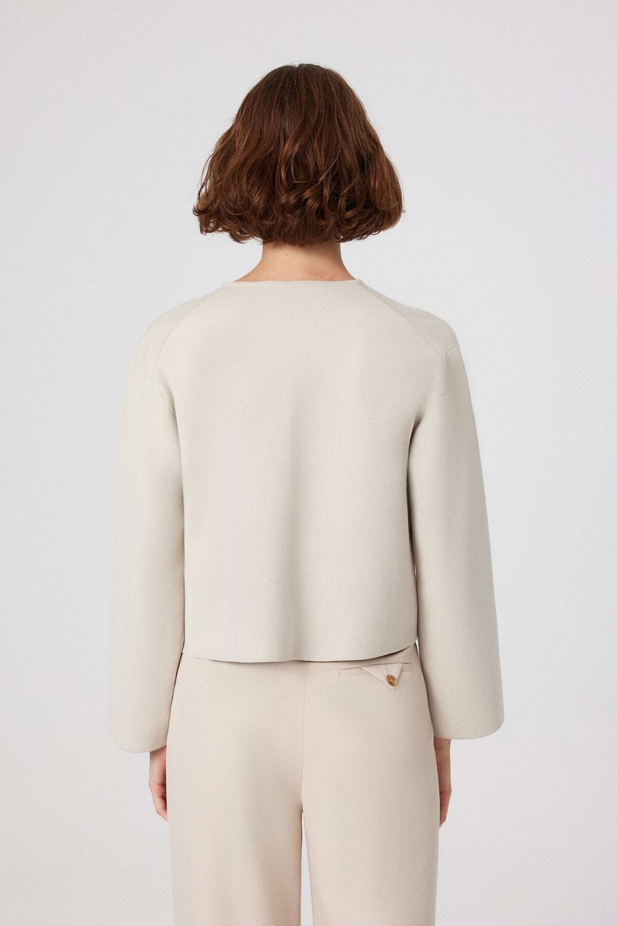 Beige Buttoned Pocket Detailed Short Women's Jacket