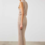 Beige Mesh Long Skirt