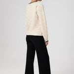 Beige Black Striped Women's Jacket