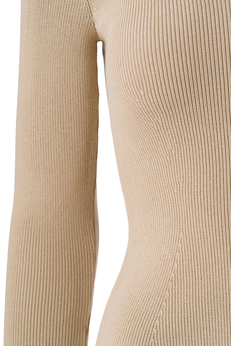 Beige V-Neck Women's Sweater
