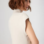 Beige V-Neck Fisherman's Collar Long Dress