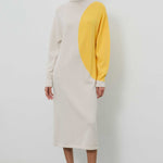 Neckline Ecru Dress