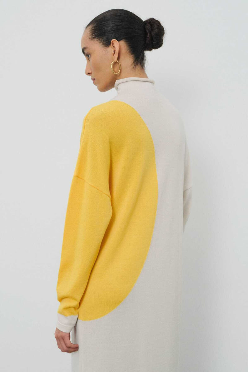 Neckline Ecru Dress
