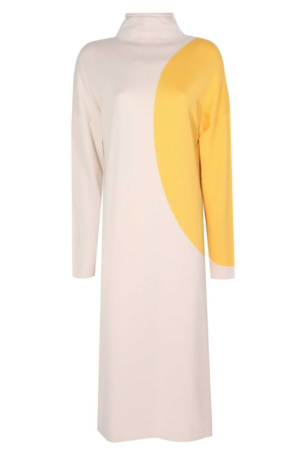 Neckline Ecru Dress