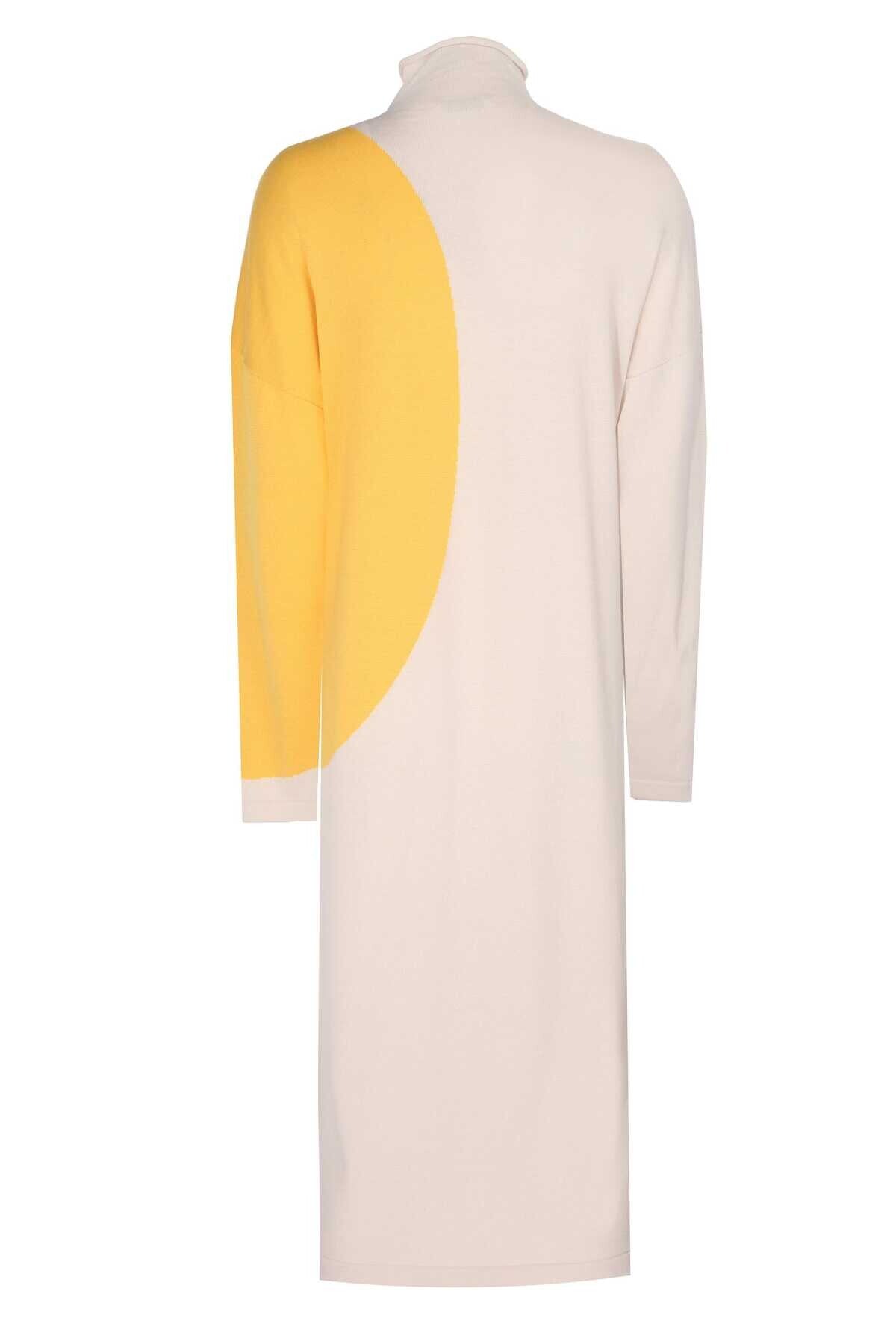 Neckline Ecru Dress