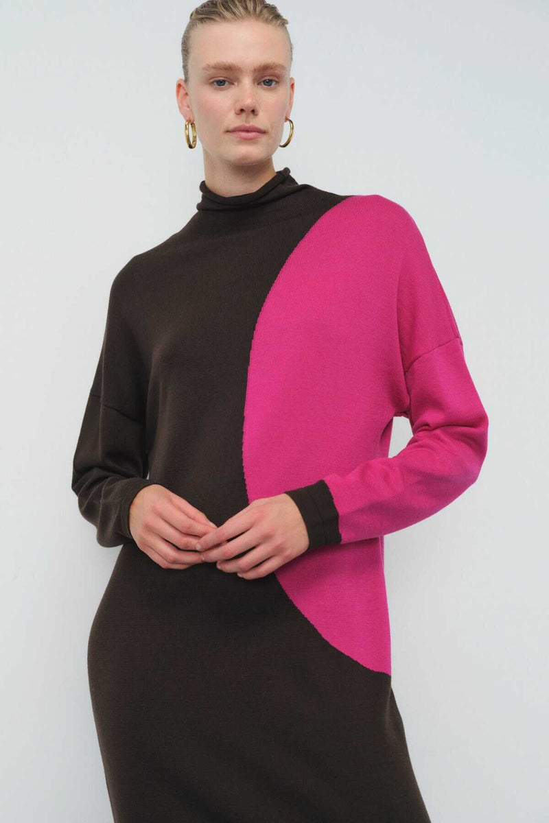Brown Dress with Collar
