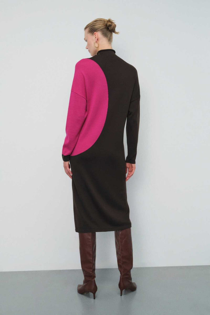 Brown Dress with Collar