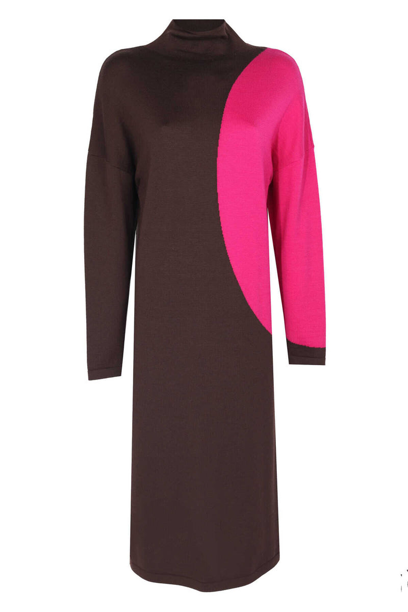 Brown Dress with Collar
