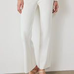 Wide-Leg Ecru Women's Pants