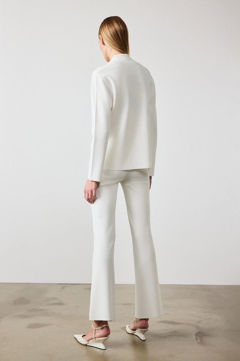 Wide-Leg Ecru Women's Pants