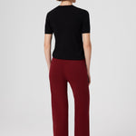 Burgundy Detailed Zipper Women's Pants