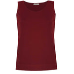 Burgundy Thick-Strapped Women's Athletic Shirt