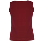 Burgundy Thick-Strapped Women's Athletic Shirt