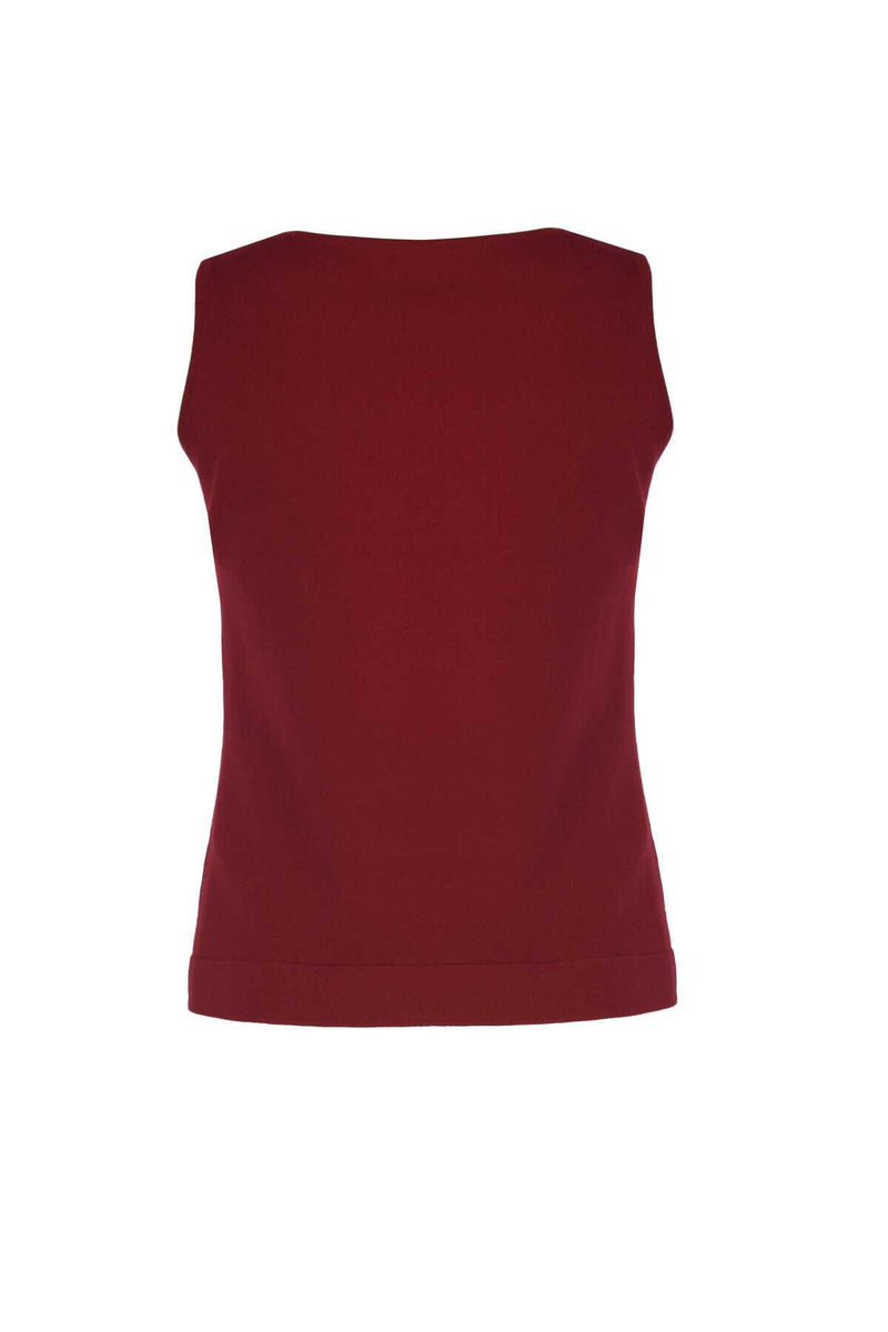 Burgundy Thick-Strapped Women's Athletic Shirt