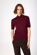 Burgundy Half-Zip Women's Sweater
