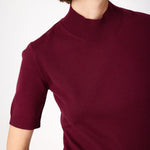 Burgundy Half-Zip Women's Sweater