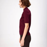 Burgundy Half-Zip Women's Sweater