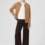Camel Women's Jacket with Detailed Buttons