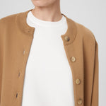 Camel Women's Jacket with Detailed Buttons