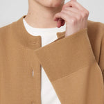 Camel Women's Jacket with Detailed Buttons Triko Mısırlı
