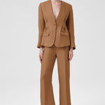 Camel Single-Button Women's Blazer Jacket
