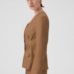 Camel Single-Button Women's Blazer Jacket