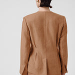 Camel Single-Button Women's Blazer Jacket
