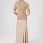 Camel Half Fisherman's Collar Women's Sweater