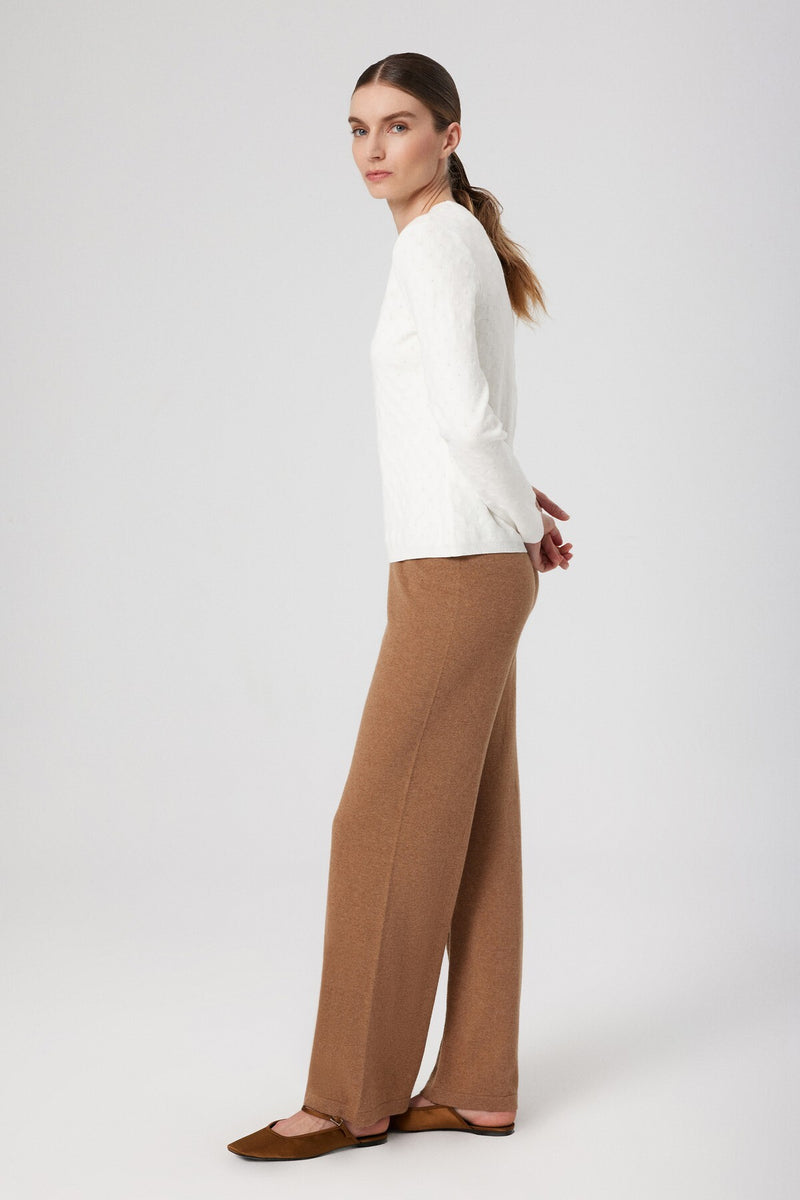 Camel High-Waisted Wide-Leg Women's Pants