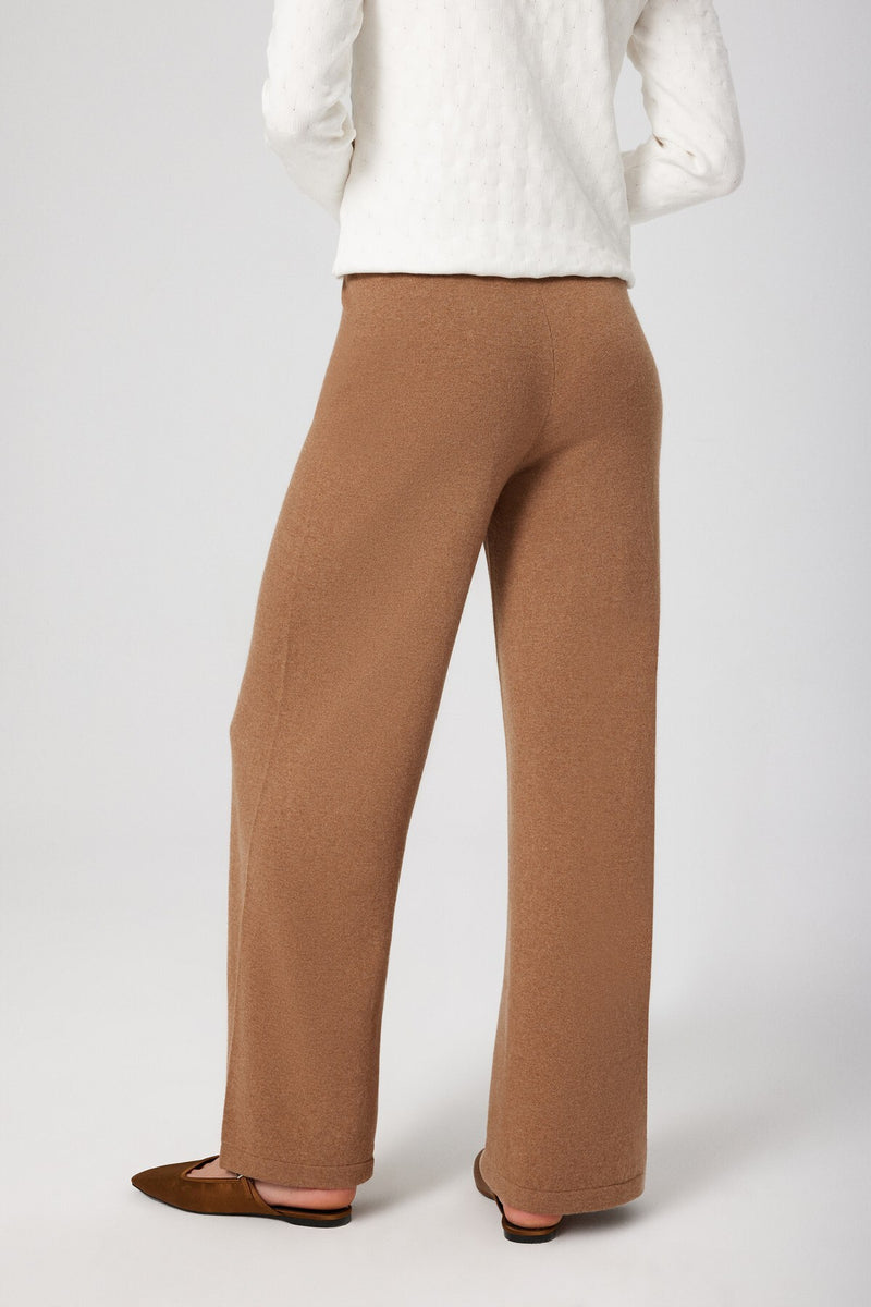 Camel High-Waisted Wide-Leg Women's Pants