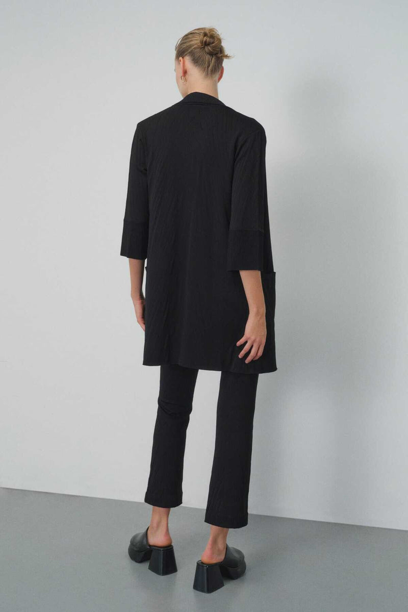 Women's Black Patterned Cardigan