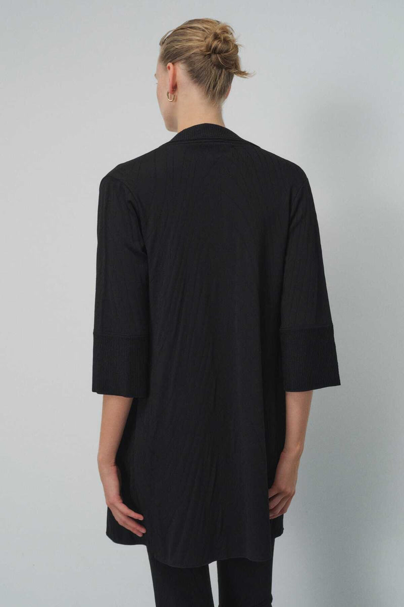 Women's Black Patterned Cardigan