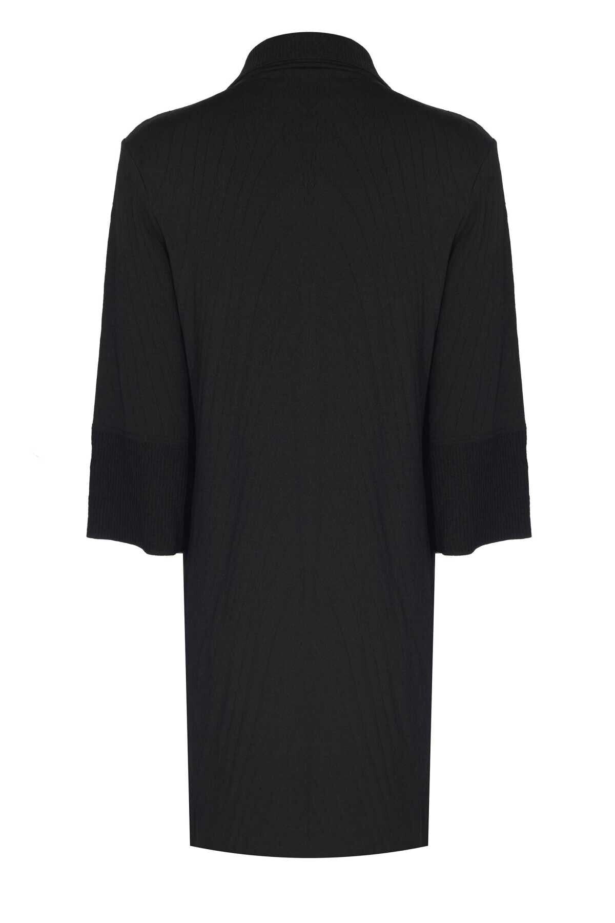 Women's Black Patterned Cardigan