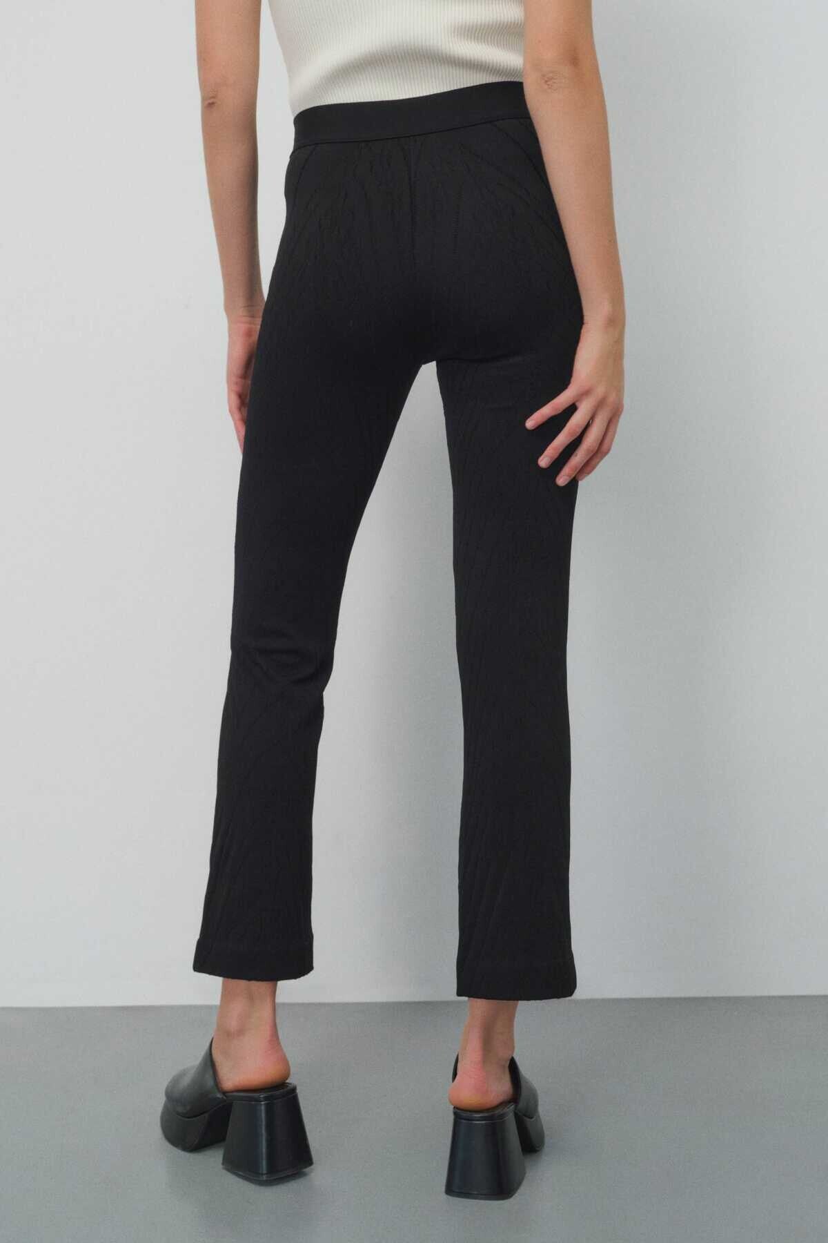 Patterned Black Women's Pants