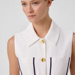 Ecru Belted Women's Vest
