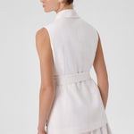Ecru Belted Women's Vest