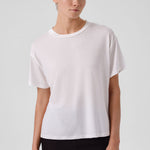 Ecru Bike Neck Basic Women's T-Shirt