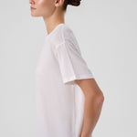 Ecru Bike Neck Basic Women's T-Shirt